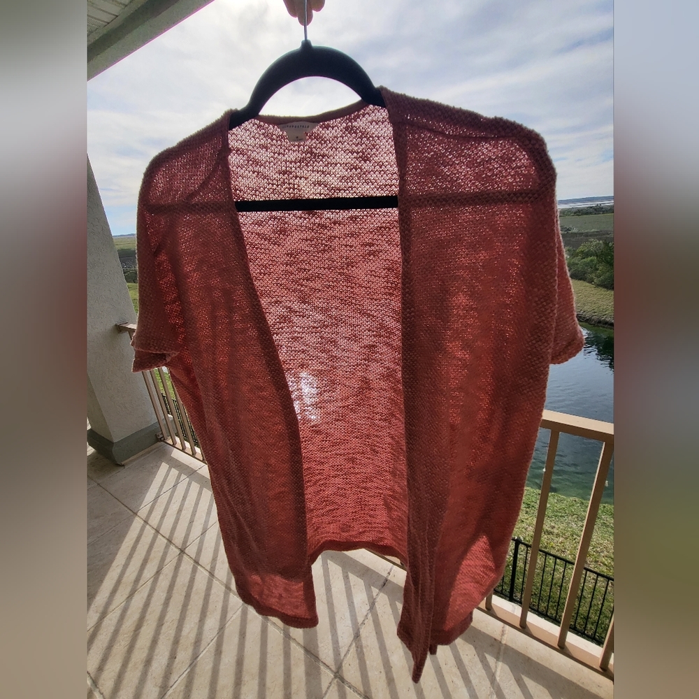 Medium short sleeve womens cardigan